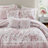 5 Pieces Full/Queen Comforter Set with Decorative Pillows,Pink