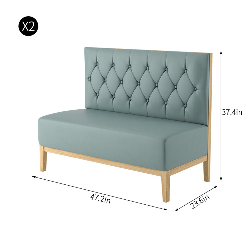 Banc rembourré en similicuir Light Luxury