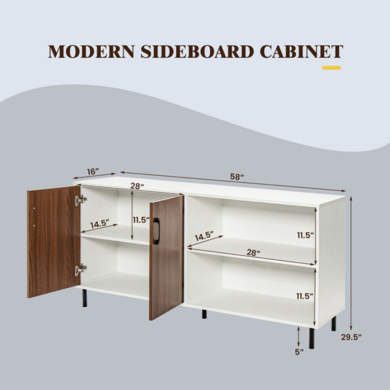 Buffet de 58 po de largeur Briken