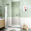 Porte de douche semi-pivotante de l 34 po x H 72 po, verre trempé de 1/4 po de 6 mm d'épaisseur, réglage de la largeur de la balançoire peu encombrante de 1 po, porte de l'emballage industriel résistant aux chocs H, joint magnétique de fuite de 6 mm / zéro