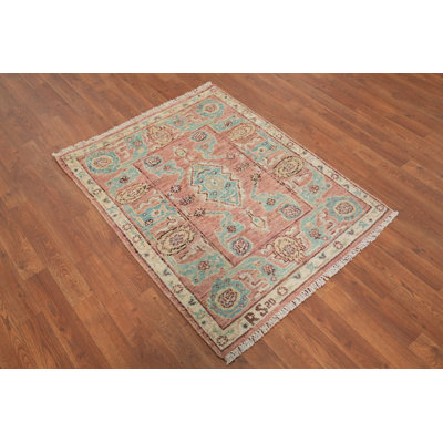 Vegetable Dye Oushak Turkish Accent Rug 3x4
