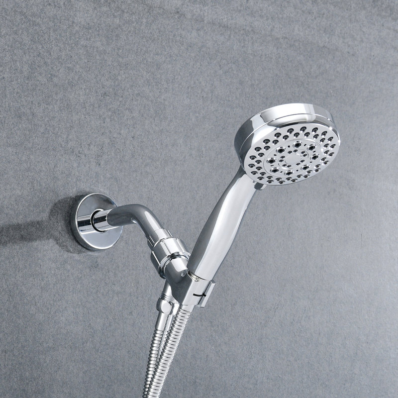 5 pommeaux de douche à main réglables, Argent argent