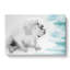 White British Bulldog Profile In Abstract - Wrapped Canvas Painting-55301761