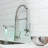 High Arc Brushed Nickel Durable Pre-rinse Kitchen Faucet With Led – Ideal For Modern Kitchens