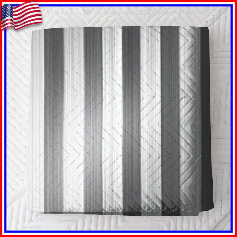 Black Vertical Stripes Quilted Bedspread All Sizes, King