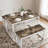 Dark Brown 3-Piece Dining Table Set With Benches – Kitchen, Small Space, Farmhouse-123323365
