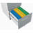 2 Drawer Mobile Locking File Cabinet, Rolling Filing Cabinet For Letter/A4 Size With 5 Wheels,GREY
