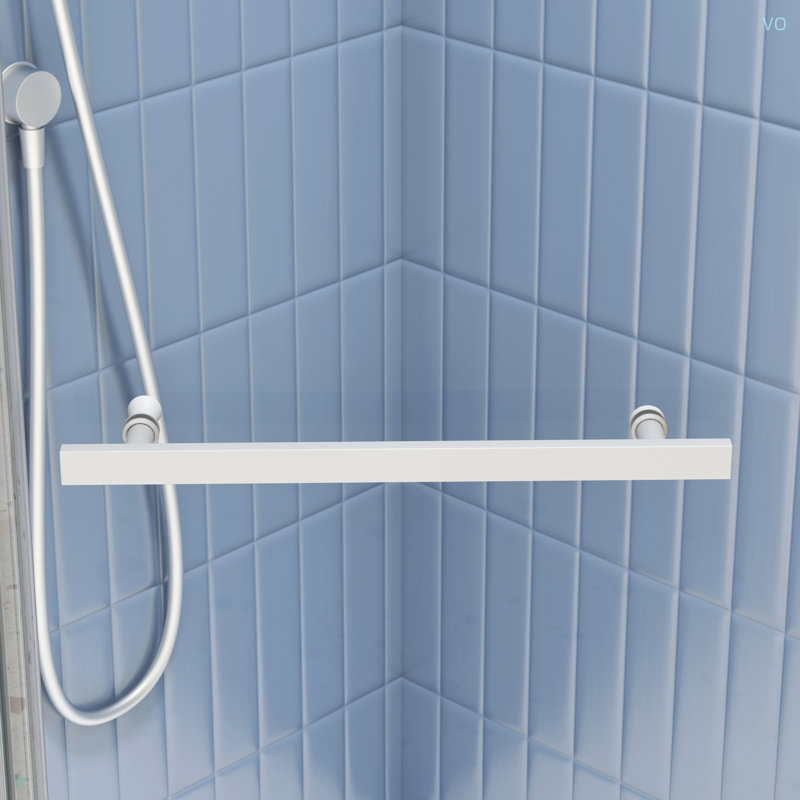 Porte de douche pivotante, avec verre trempé 1/4 po, cabine de douche néo-angle sans cadre 34,75 po x 72 po