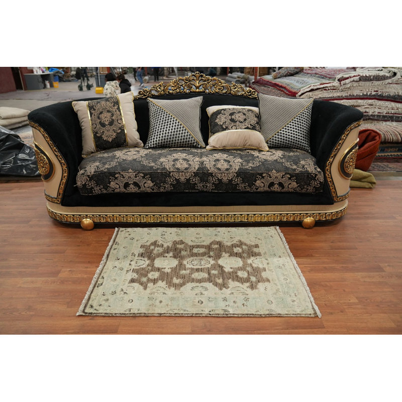 Earth Tone Oushak Vegetable Dye Rug 3x4