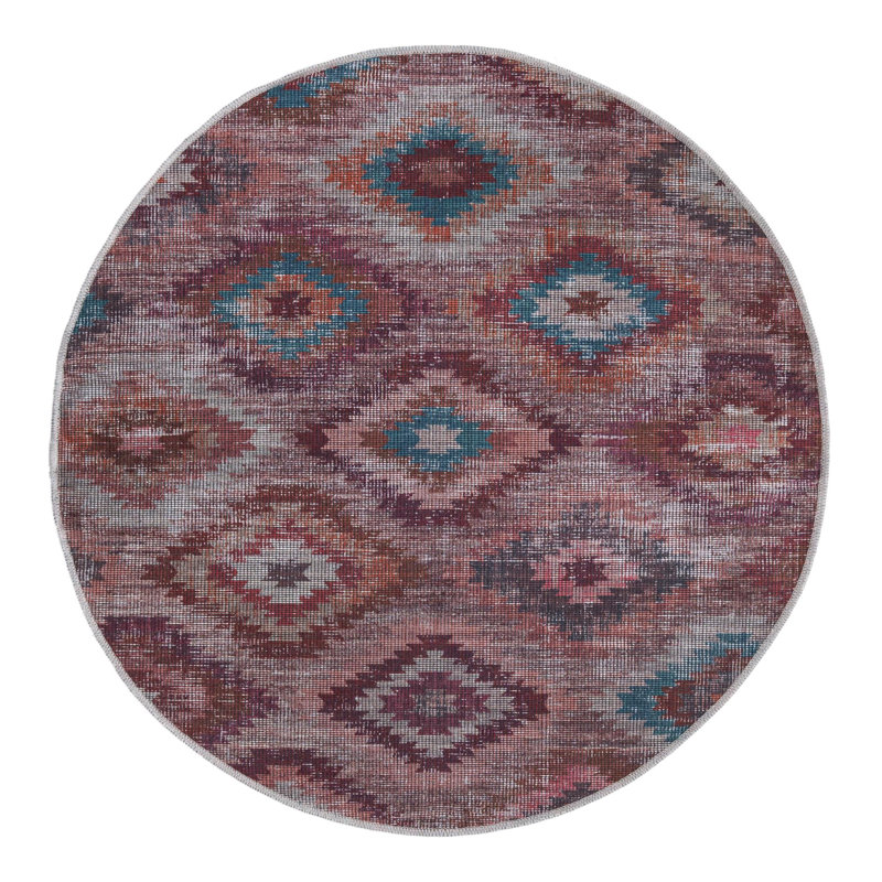 Sisu Geometric Indoor Rug, Round 3'11"