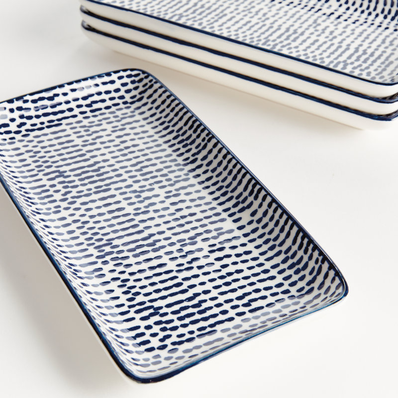 Ensemble de 4 plateaux mouchetés Halstad