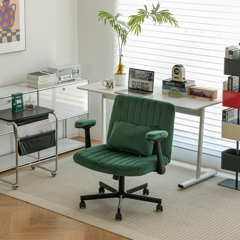 Chaise de bureau Green Velvet Criss Cross