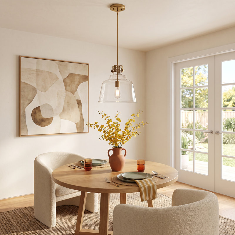 Zander 1 - Light Old Satin Brass Single Pendant