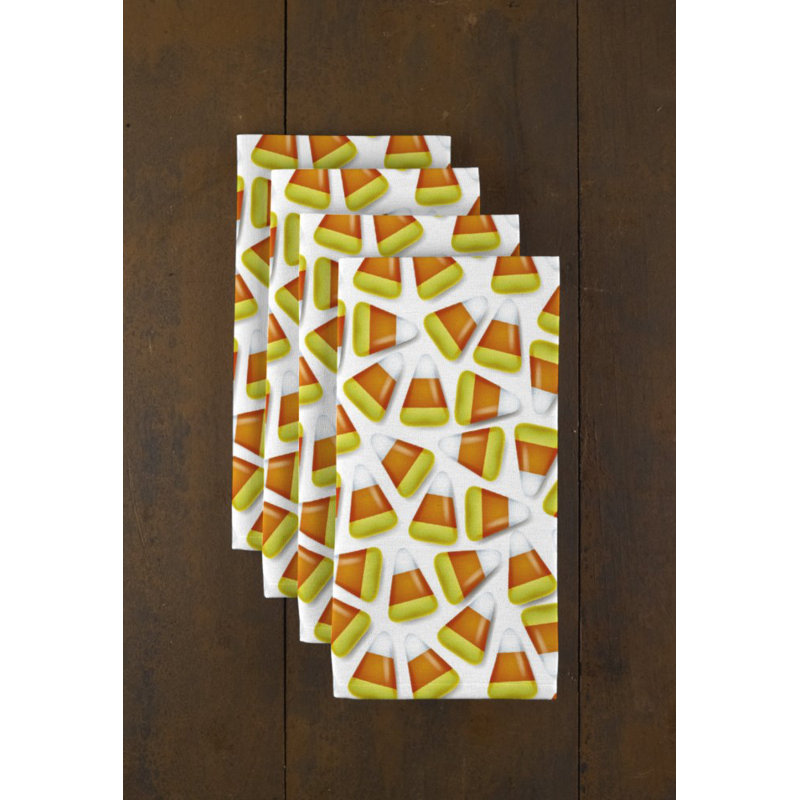 Polyester Geometric Square Napkin, White