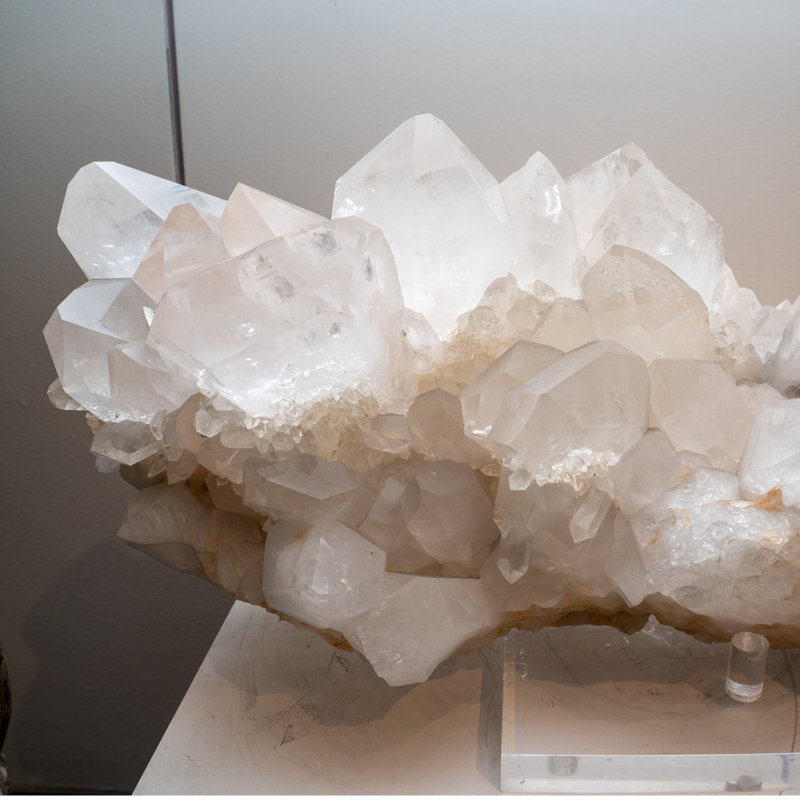 Genuine Huge Clear Quartz Crystal Cluster Point From Brazil