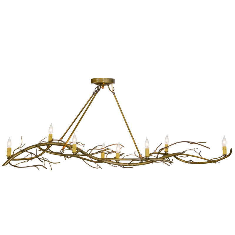 Lustre géométrique unique à 8 lumières