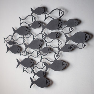 School of Fish Metal Wall Art