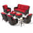 Anahit 9 - Person Patio Conversation Set with Cushions-1025105100