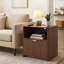 Tables de chevet avec rangement, tables compactes modernes en bois aggloméré pour la chambre à coucher