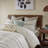 Cotton Printed Comforter Set With Trims Off White/Gray-113361493