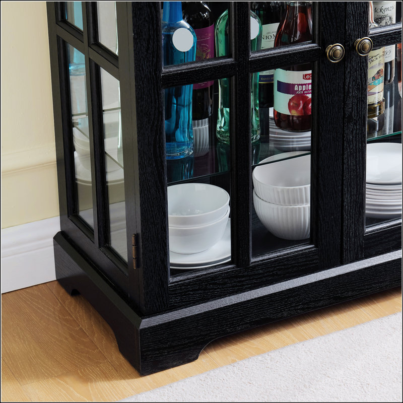 Curio Display Cabinet, Black