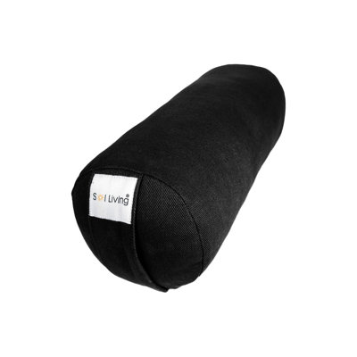 Coussin cylindrique pour méditation et traversin de yoga - brun
