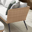 Shelles Garden 9 Seater Corner Sofa With Dining Table & Benches - Rattan Design (Cover Included)-84056189