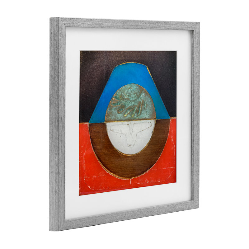 «Round Rustic Symmetry», impression par Matthew Finger, Cadre de ferme gris, H 13 po x l 13 po