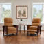 Fauteuil inclinable manuel en cuir véritable-132947628