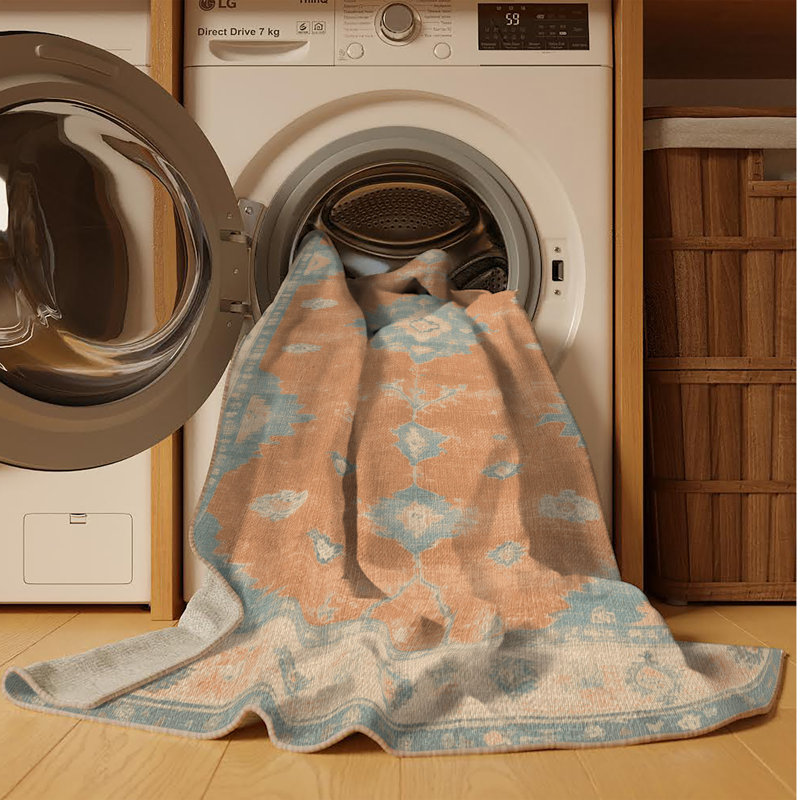 Machine Washable Overdyed Brown Area Rug, Rectangle 2' x 3'