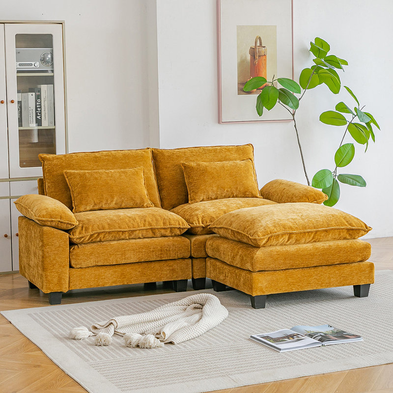 2 Seater Sofa, Yellow