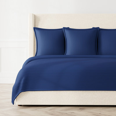 Linea Channel Stitch Abstract Coverlet