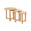 Small Round Teak Outdoor Cross Legs Nesting Side Table