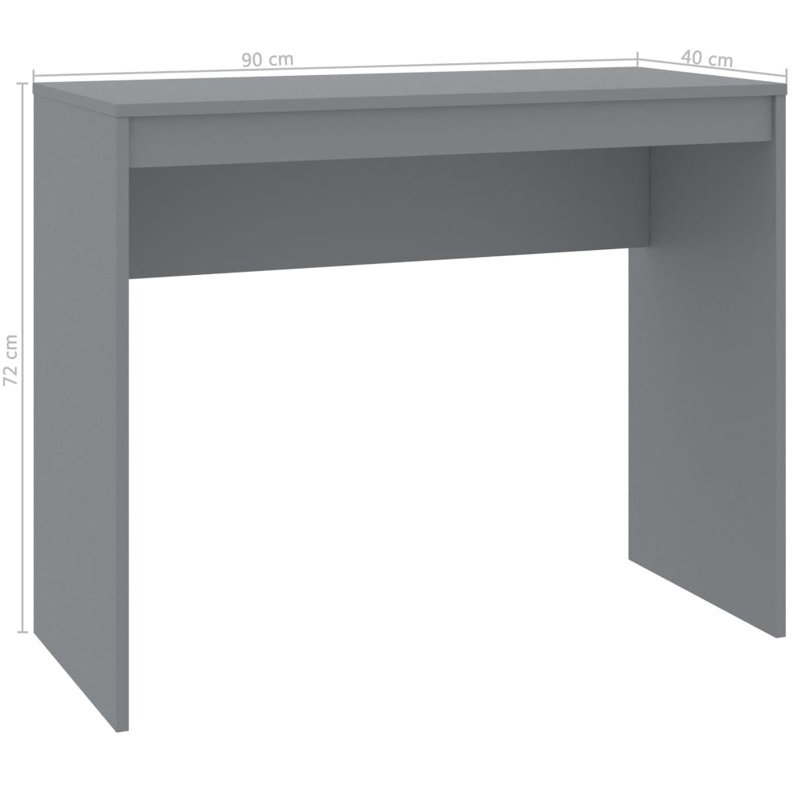 Bureau en bois d'ingénierie Neelam, Gris