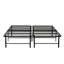 Base de lit en métal noir pour matelas très grand lit, durable, support de matelas, rangement, cadre à assemblage rapide, taille, noir, durabilité à long terme, facile