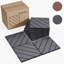 Carreaux de terrasse en plastique 12 po x 12 po - Boîte de 44 carreaux imperméables pour l'extérieur, plancher pour patio, balcon et cour arrière, installation facile à faire soi-même-114853411