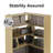 71" Corner Bookshelf, 6 Tier L-Shaped Bookcase-631472713