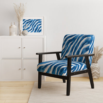 Chaise à accoudoirs rembourrée Zebra
