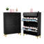 Armoire à chaussures Space - 2 tiroirs rabattables, noir, solide et coffre de rangement noir-1042754377