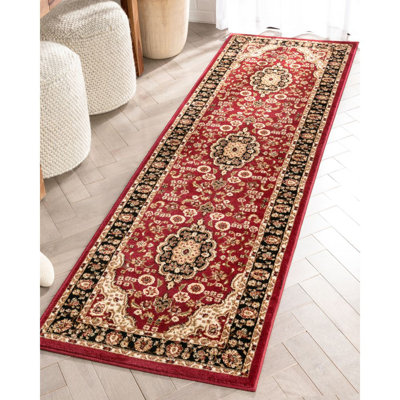 Romulus Power Loom Red/Beige/Black Rug