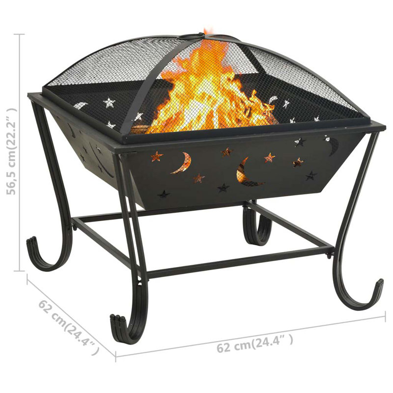 Dreadnaught Square Steel Wood Burning Smokeless Fire Pit