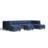 Barnum 150" Wide  Symmetrical Modular Corner Sectional with Ottoman-1727337159