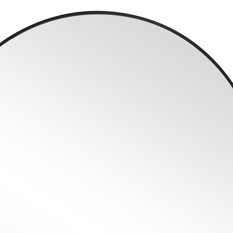 Avon Metal Round Wall Mirror, Black, 31.5" x 31.5"