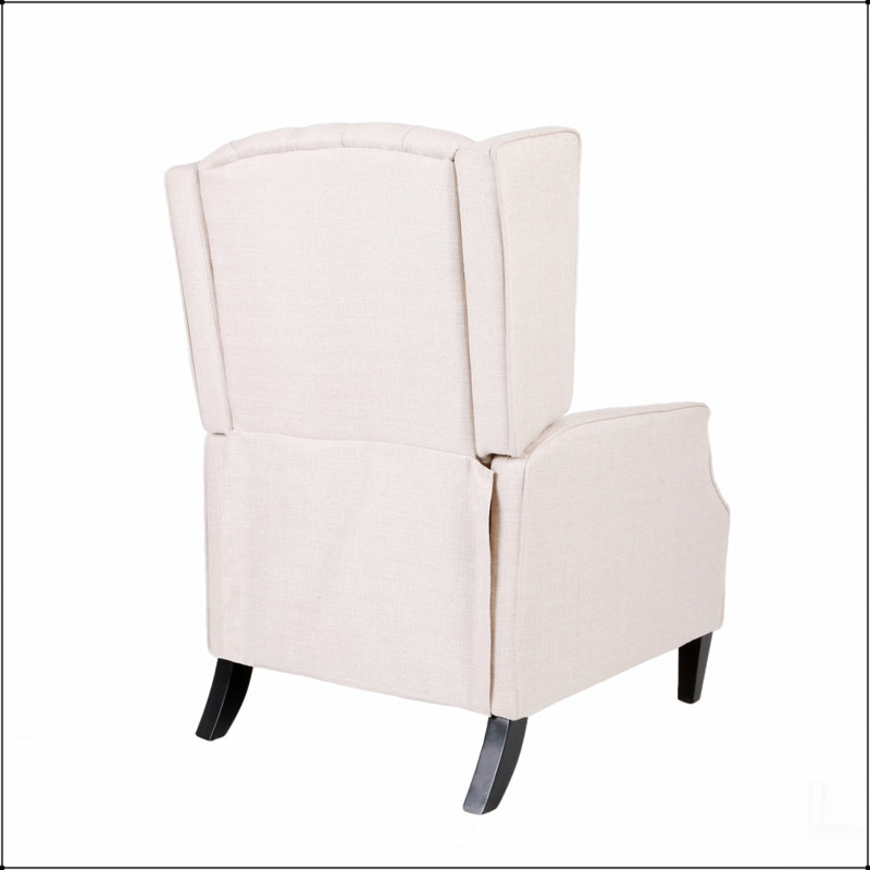 RECLINER, Beige Faux Leather