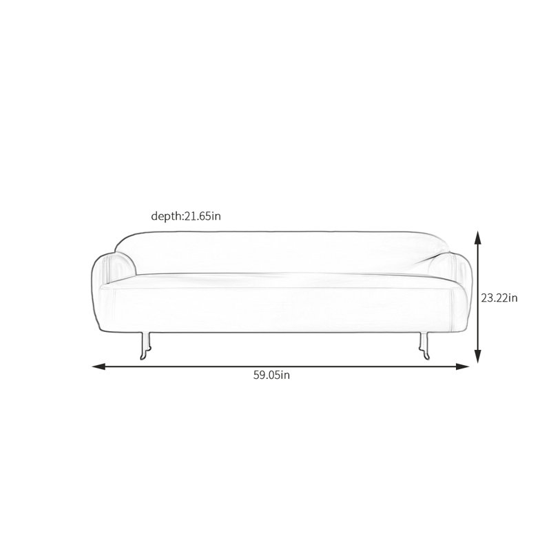 Venitta, H 23,22 po x l 59,05 po x P 21,65 po