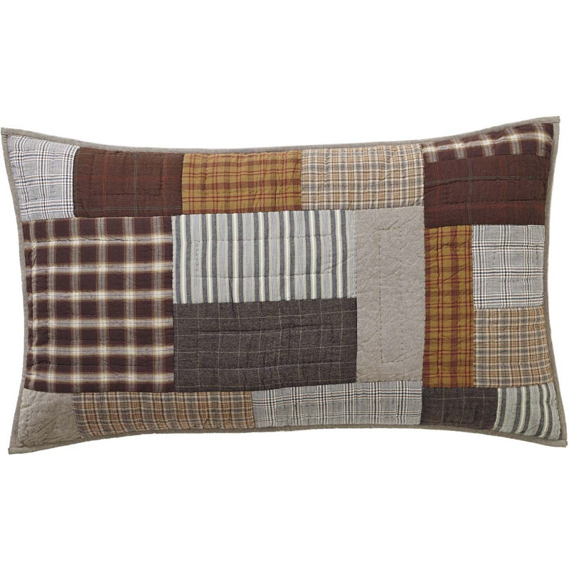 Rory King Patchwork Cotton Sham in Neutral Tones