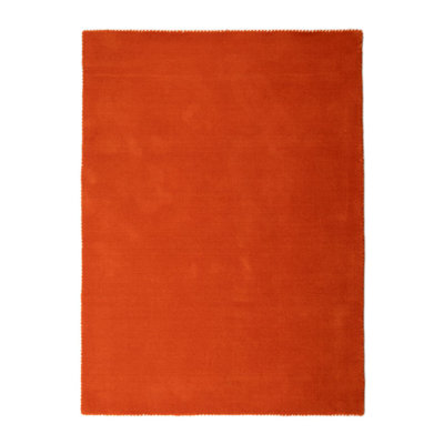 Solid Colour Wool Hand Woven Area Rug