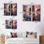 «Winter Sunset Snowfall», 2 pièces sur toile-11739930-11739928