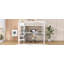 Lit mezzanine double avec tablettes multifonctionnelles et bureau sous le lit-1368232712