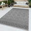 Tapis intérieur / extérieur rectangulaire en polypropylène tissé à plat de couleur marocaine anthracite / gris-1421193239
